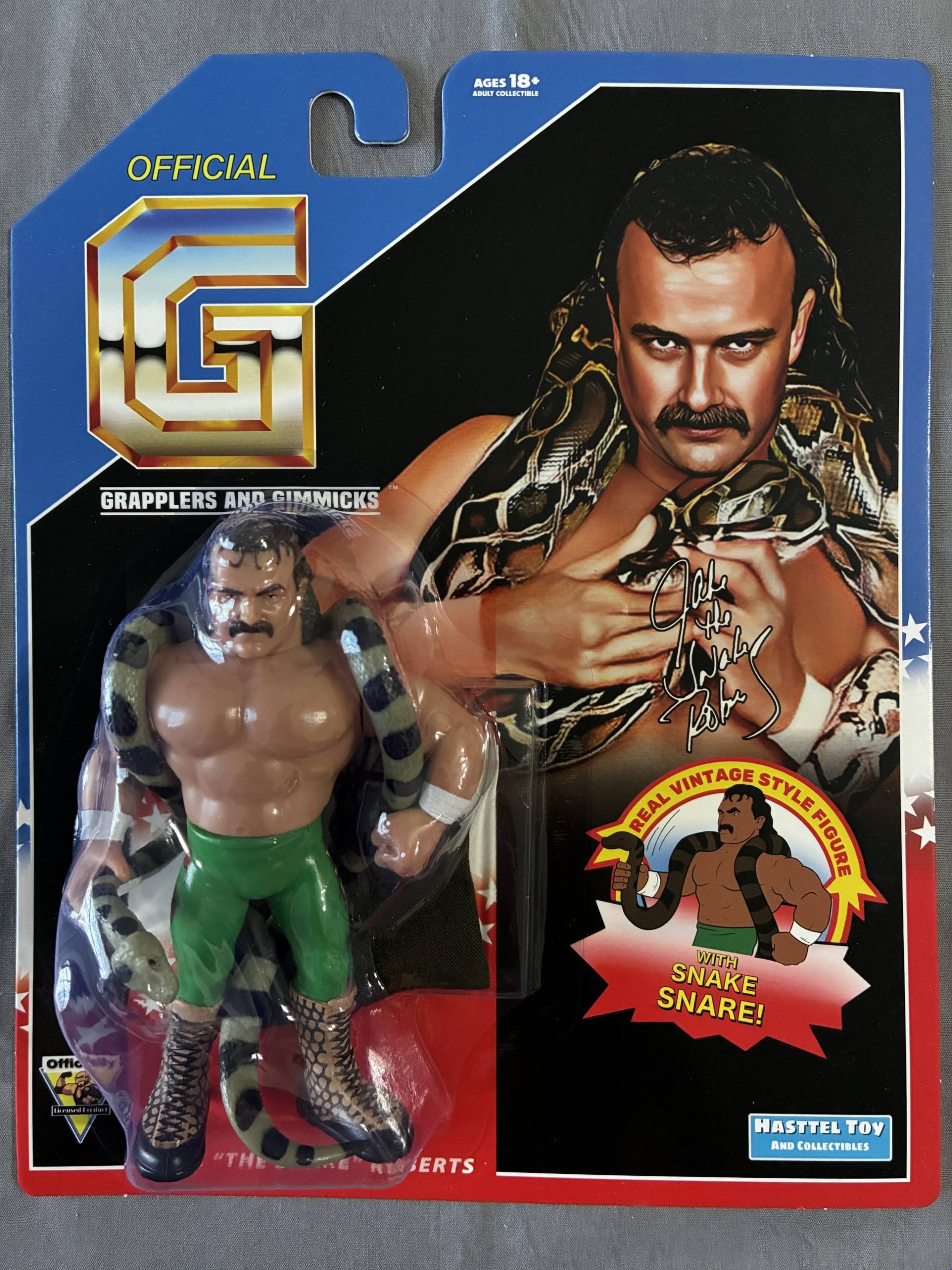 Jake Roberts '90 - Grapplers and Gimmicks NEW (Green Variant) WWE Mattel Elit...