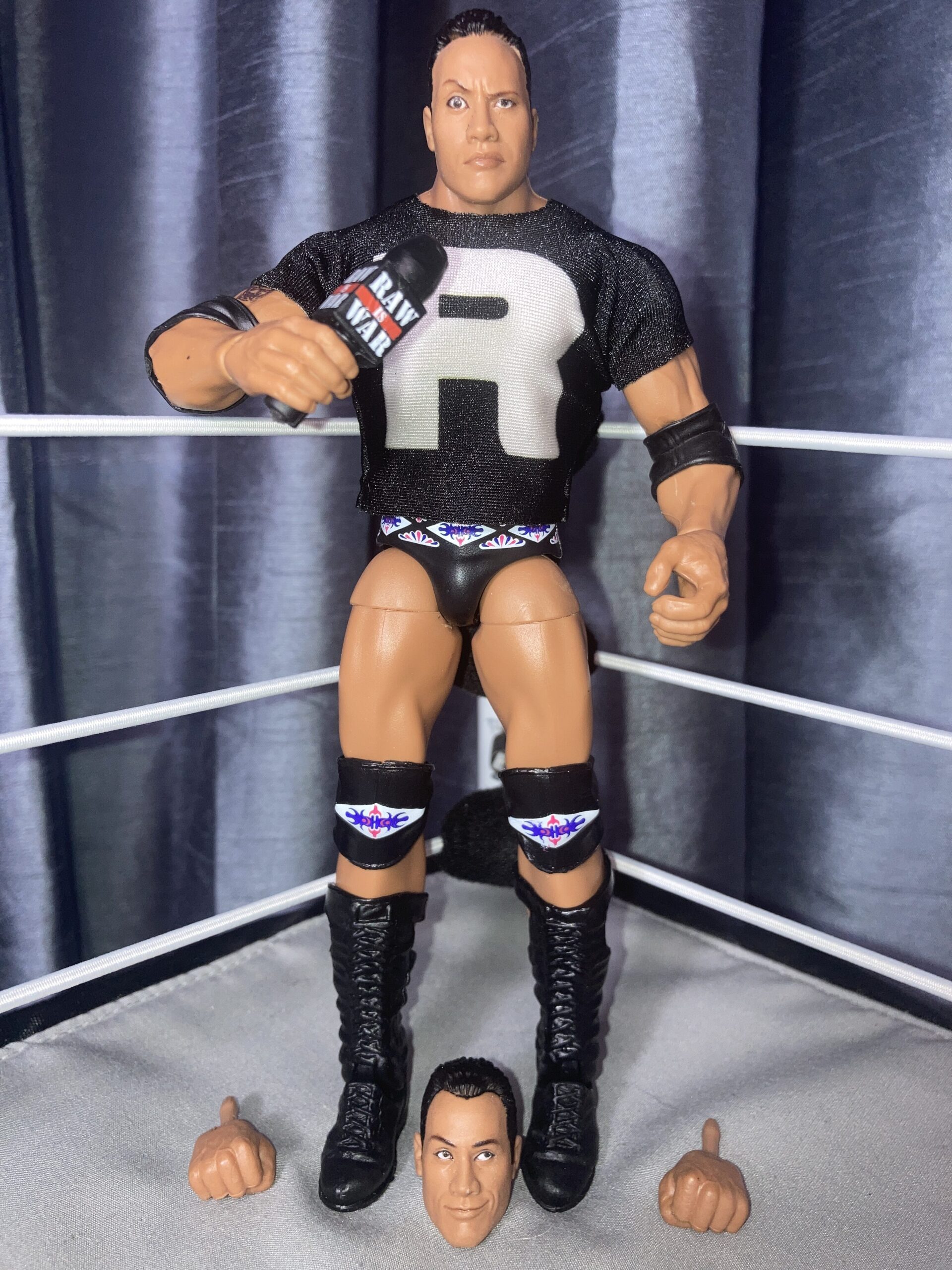 The Rock - Monday Night Wars 3 with Mic and Extra Head and Hands ...